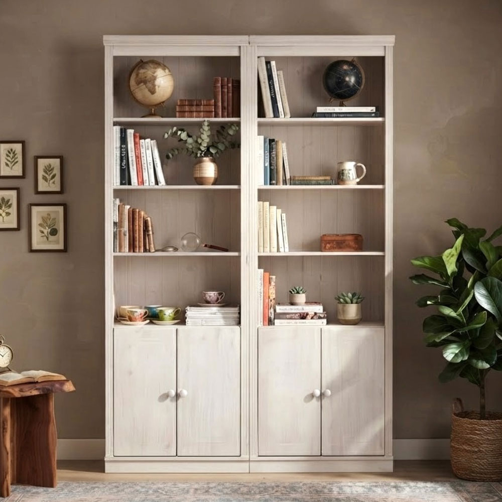 Gavrel Wooden Display Unit with 4 Doors in White