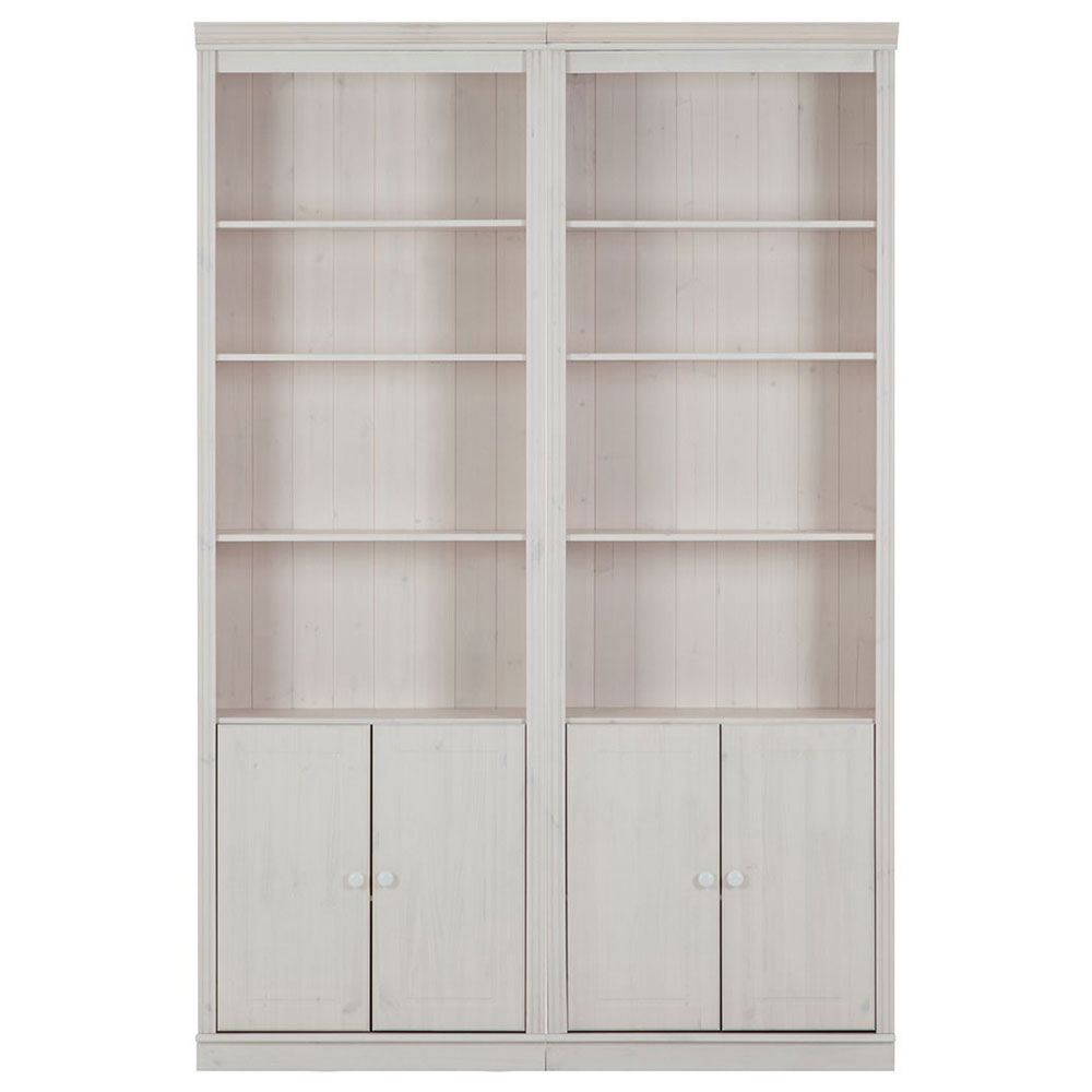 Gavrel Wooden Display Unit with 4 Doors in White