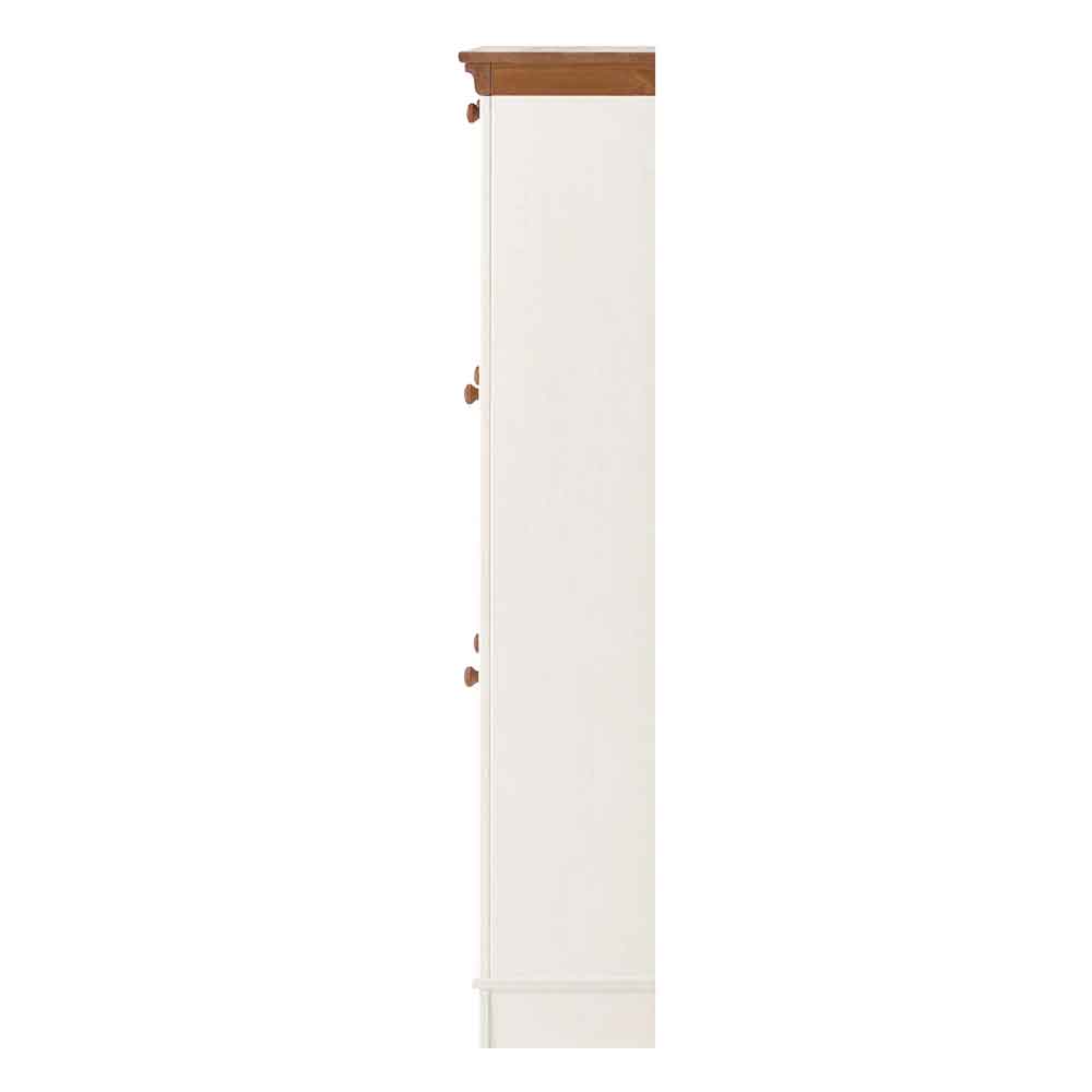 Gavrel Wooden Shoe Storage Cabinet with 3 Flap Doors in White and Honey