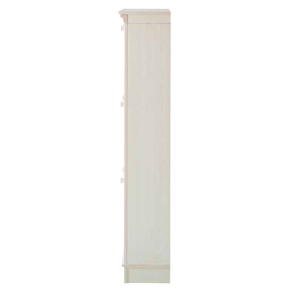 Gavrel Wooden Shoe Storage Cabinet with 3 Flap Doors in White