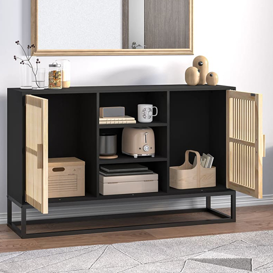 Gavril Wooden Sideboard With 2 Doors In Black