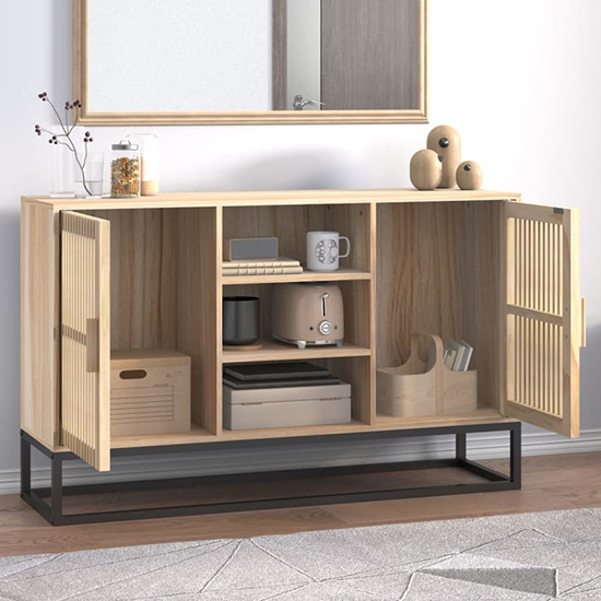 Gavril Wooden Sideboard With 2 Doors In Brown