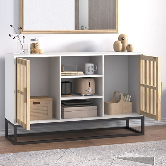 Gavril Wooden Sideboard With 2 Doors In White