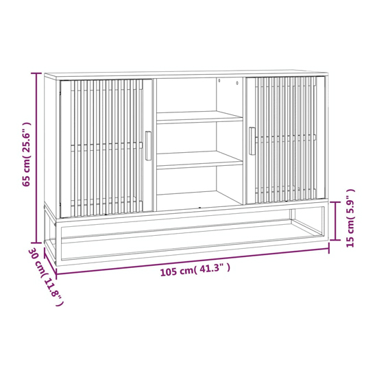Gavril Wooden Sideboard With 2 Doors In White