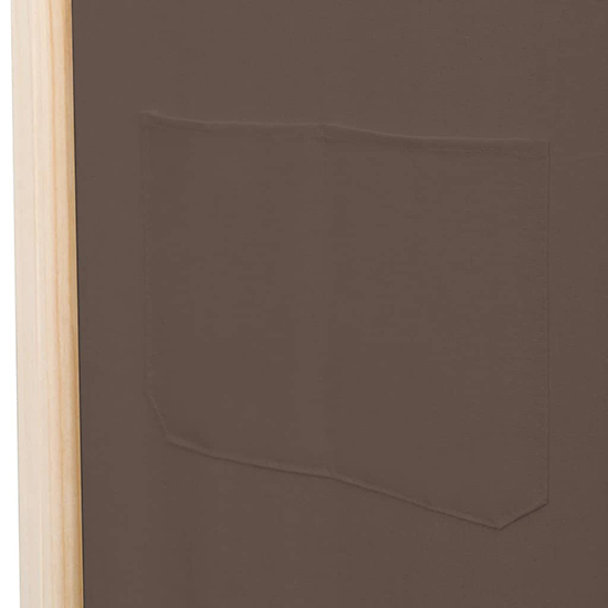Gavyn Fabric 3 Panels 120cm x 170cm Room Divider In Brown