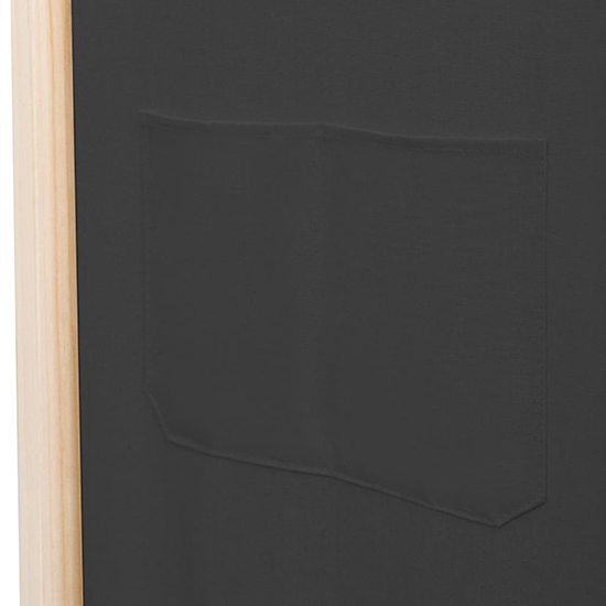 Gavyn Fabric 3 Panels 120cm x 170cm Room Divider In Grey_7