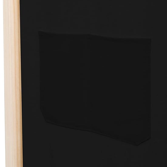 Gavyn Fabric 6 Panels 240cm x 170cm Room Divider In Black_7
