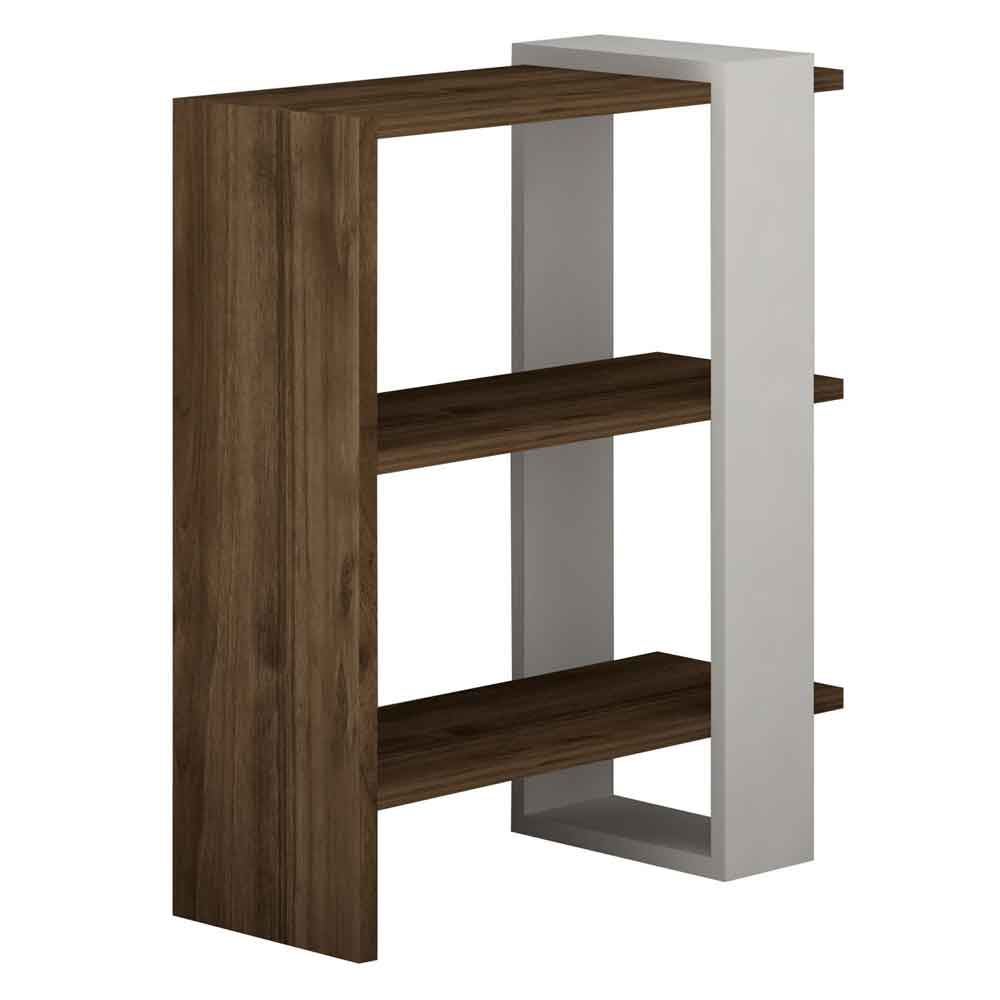 Gaye Wooden Living Room Furniture Set in Walnut and White