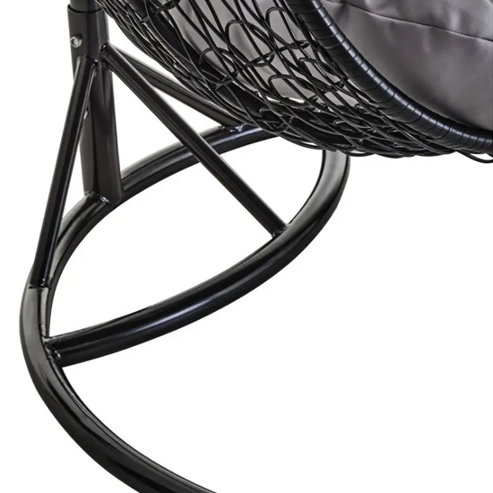 Gazit Outdoor Double Hanging Chair With Round Base In Black
