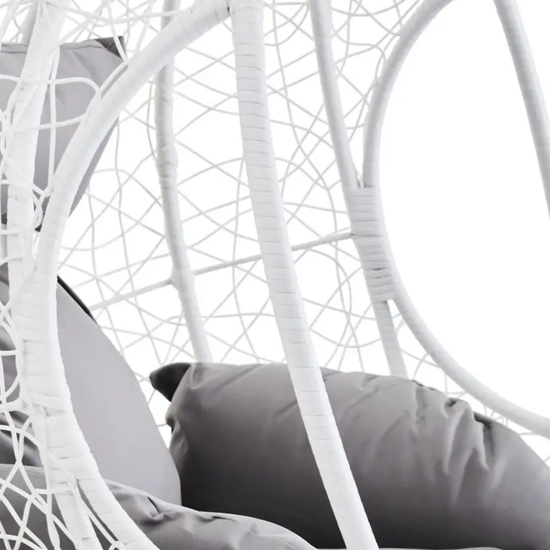 Gazit Outdoor Single Hanging Chair With Cut Out Sides In White