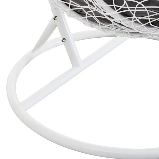 Gazit Outdoor Single Hanging Chair With Cut Out Sides In White