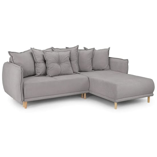 Product photograph of Gela Corner Fabric Sofa Bed In Grey from Furniture in Fashion