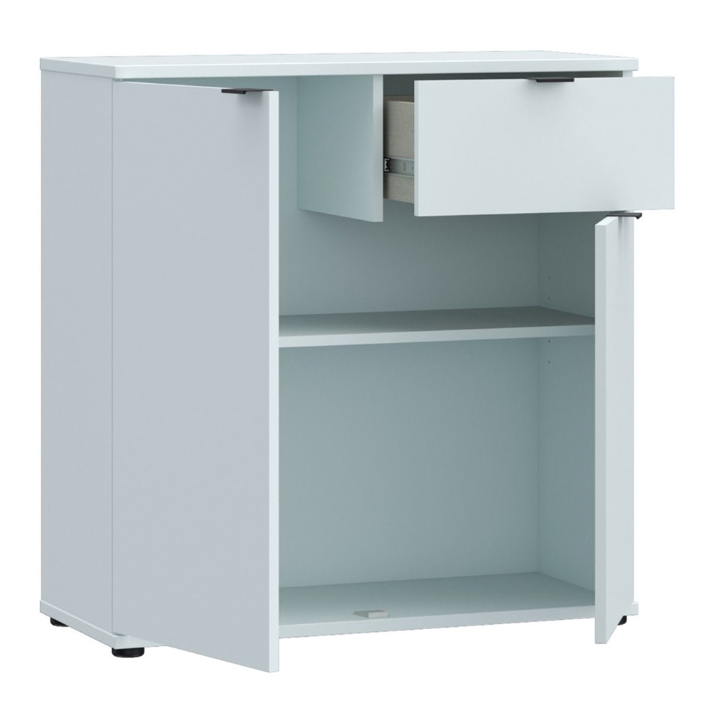 Gelion Wooden Sideboard with 2 Doors 1 Drawer in Light Grey
