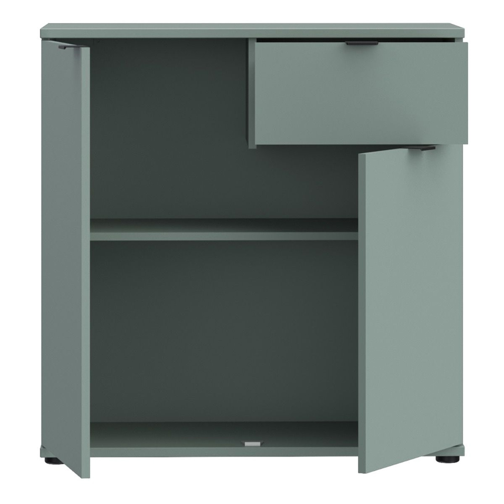 Gelion Wooden Sideboard with 2 Doors 1 Drawer in Sage Green
