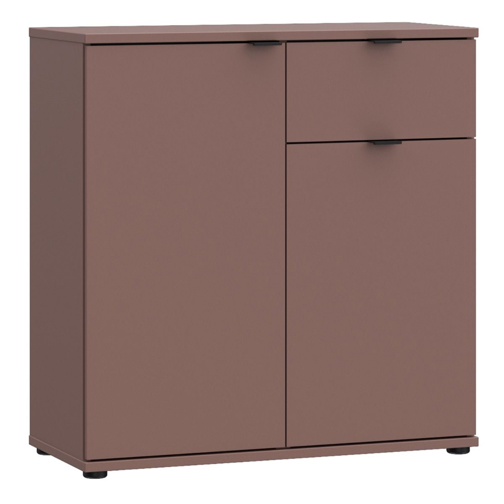 Gelion Wooden Sideboard with 2 Doors 1 Drawer in Terracotta
