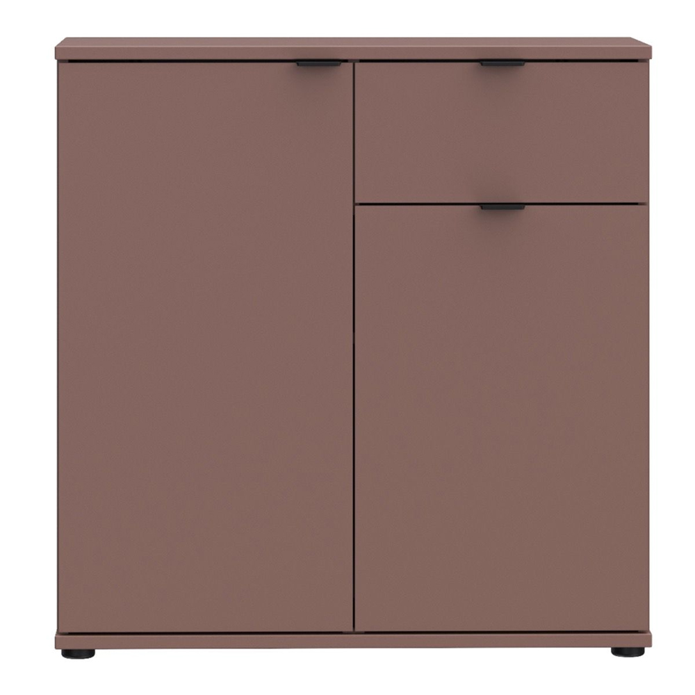 Gelion Wooden Sideboard with 2 Doors 1 Drawer in Terracotta