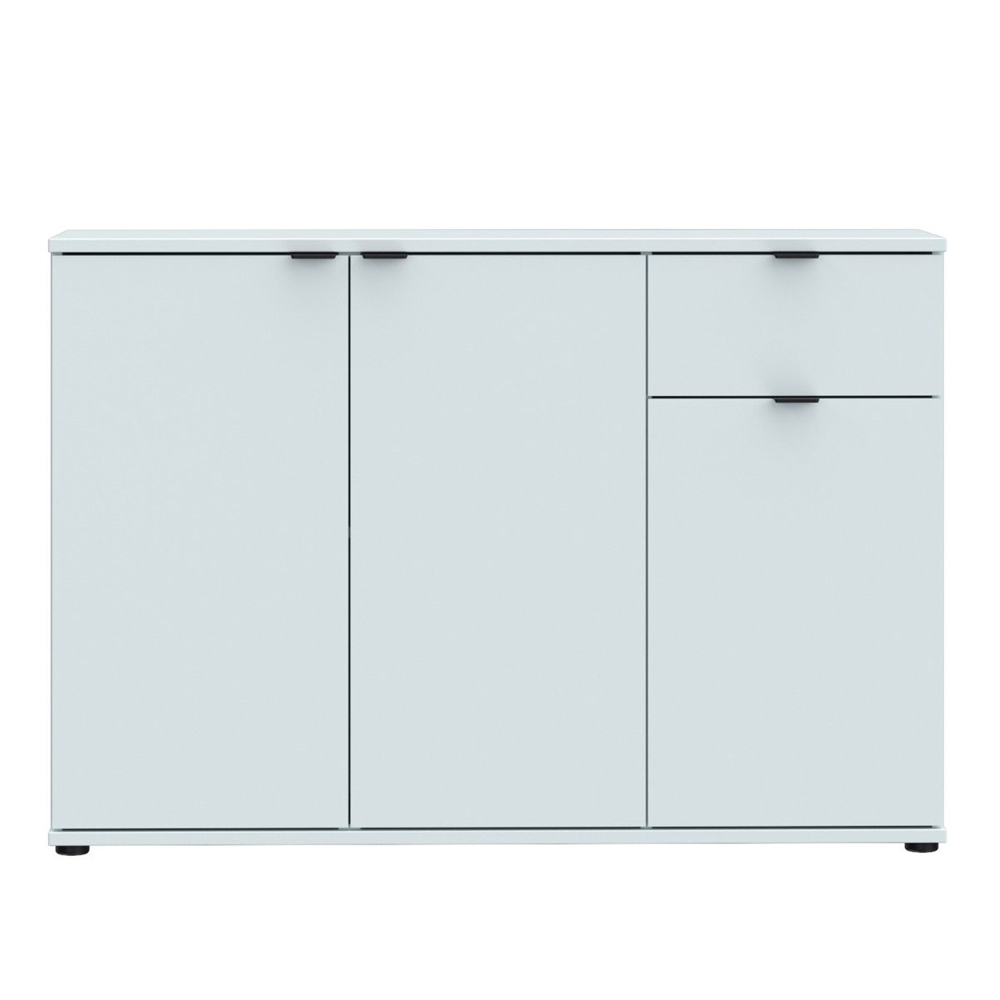 Gelion Wooden Sideboard with 3 Doors 1 Drawer in Light Grey