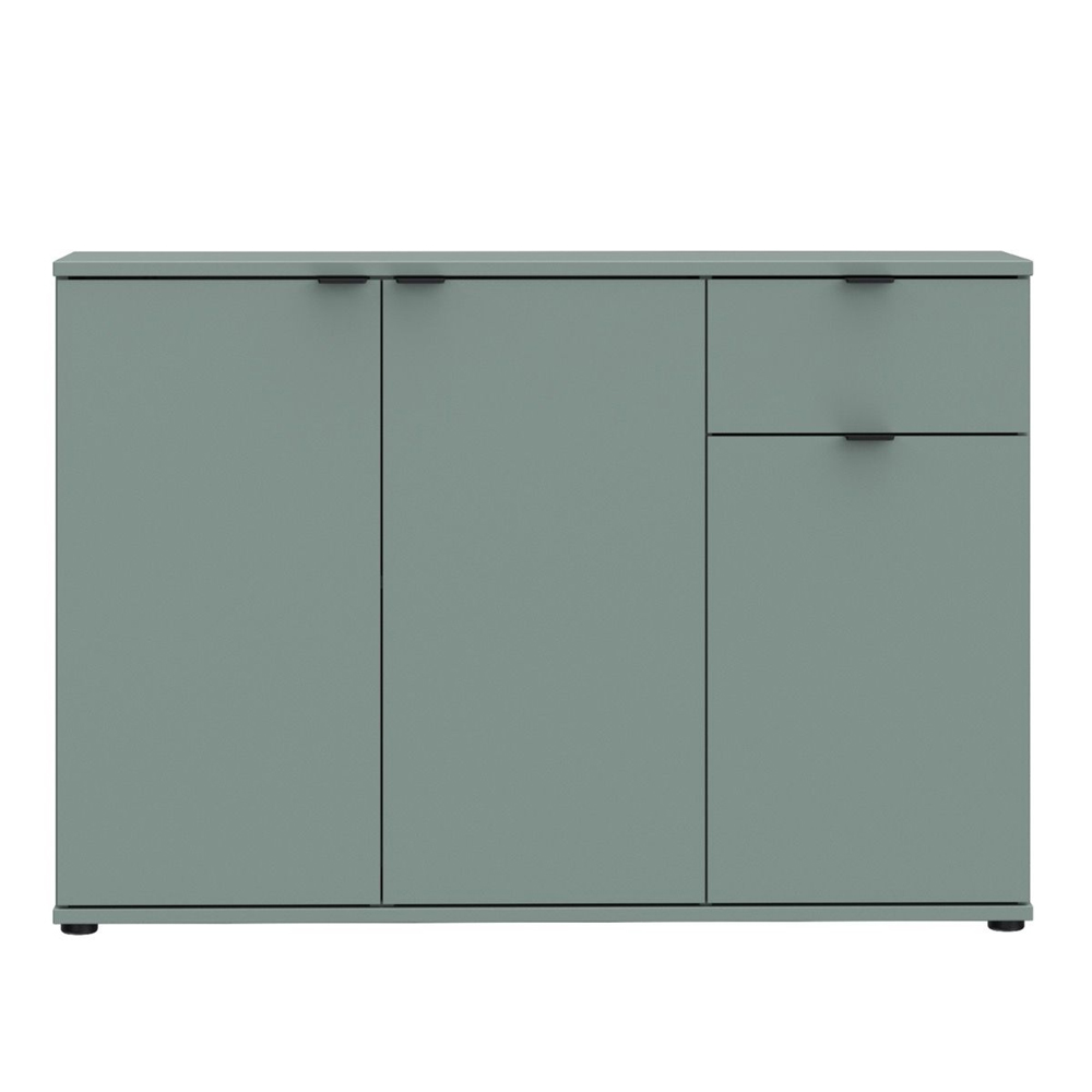 Gelion Wooden Sideboard with 3 Doors 1 Drawer in Sage Green