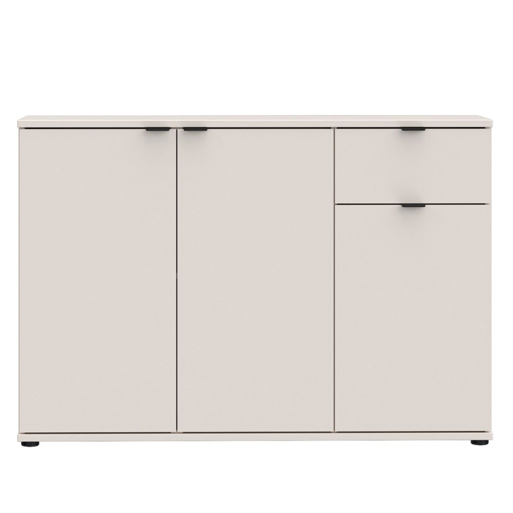 Gelion Wooden Sideboard with 3 Doors 1 Drawer in Sand