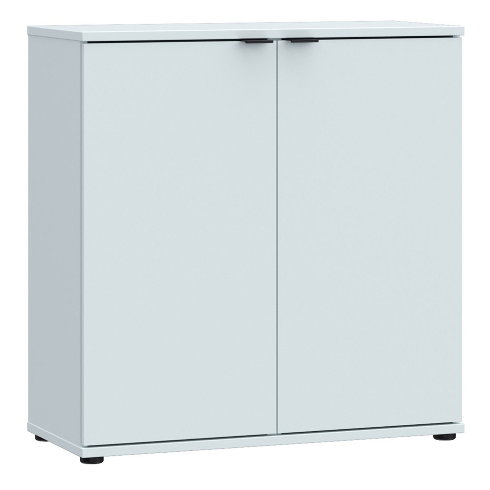 Gelion Wooden Storage Cabinet with 2 Doors in Light Grey