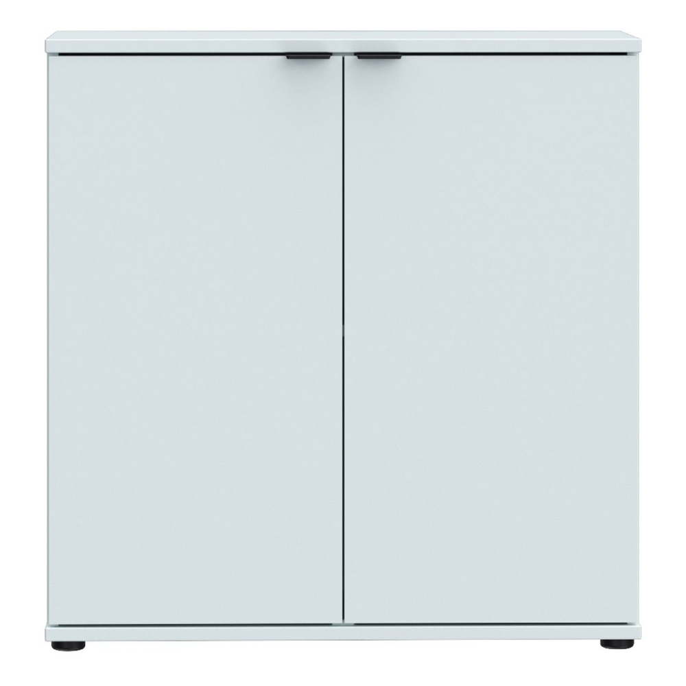 Gelion Wooden Storage Cabinet with 2 Doors in Light Grey