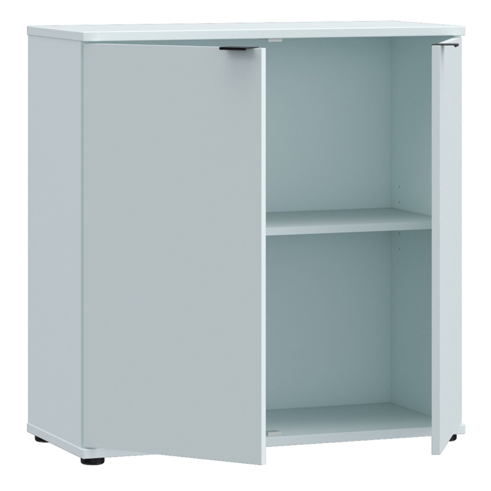 Gelion Wooden Storage Cabinet with 2 Doors in Light Grey