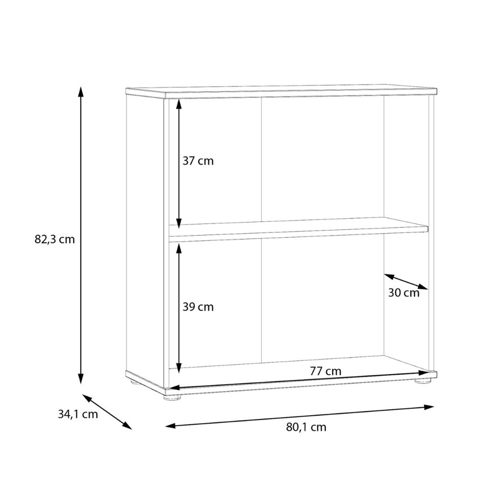 Gelion Wooden Storage Cabinet with 2 Doors in Light Grey