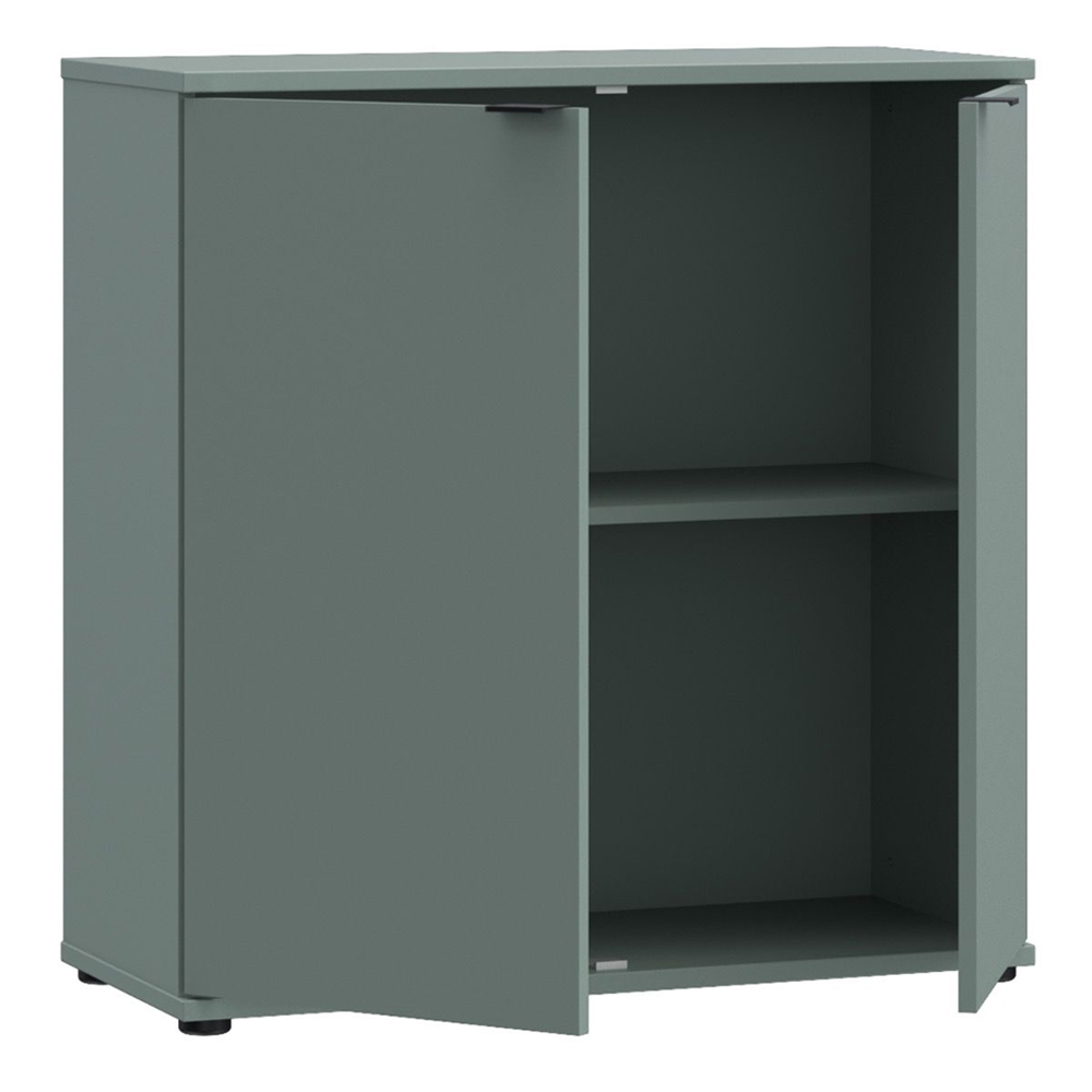 Gelion Wooden Storage Cabinet with 2 Doors in Sage Green