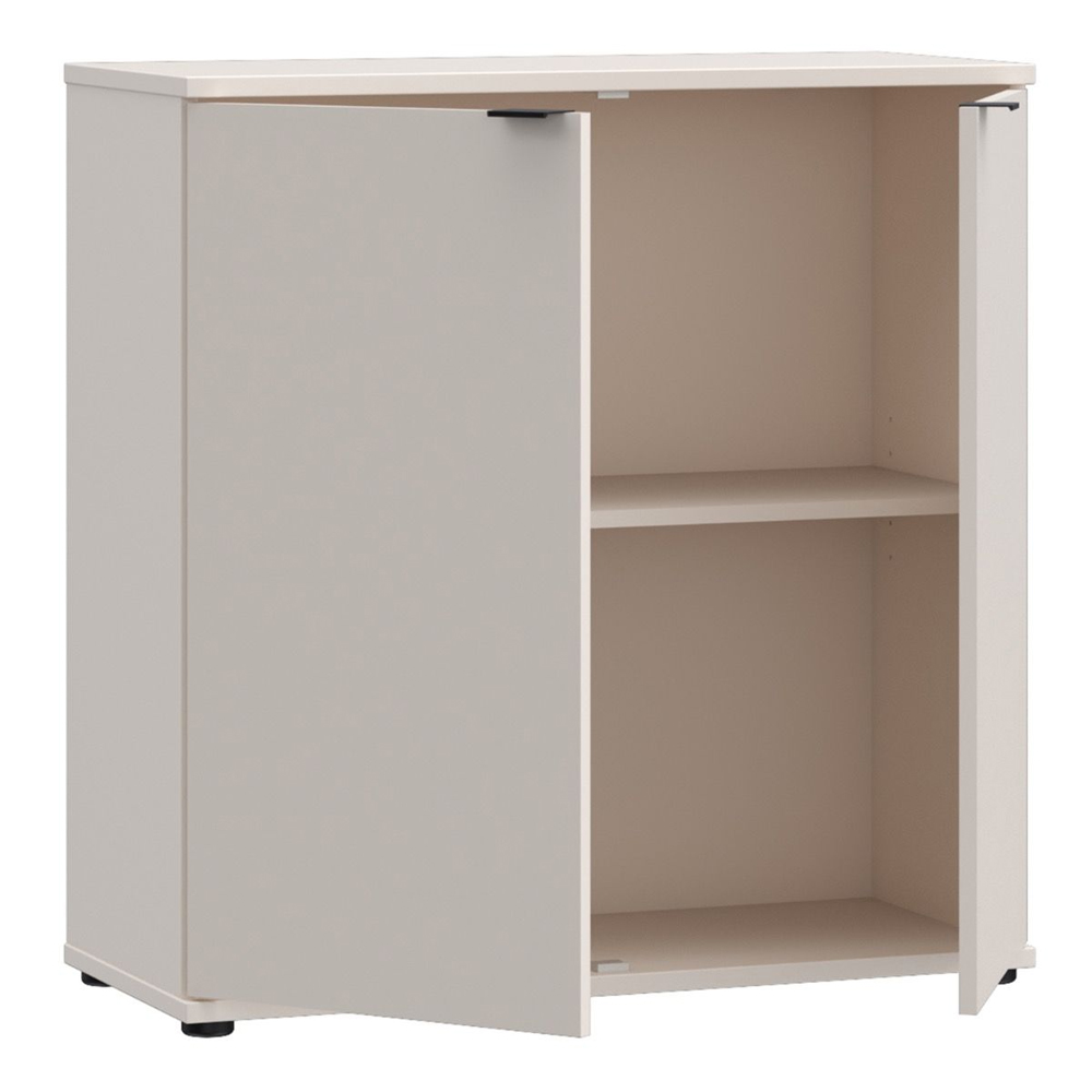 Gelion Wooden Storage Cabinet with 2 Doors in Sand