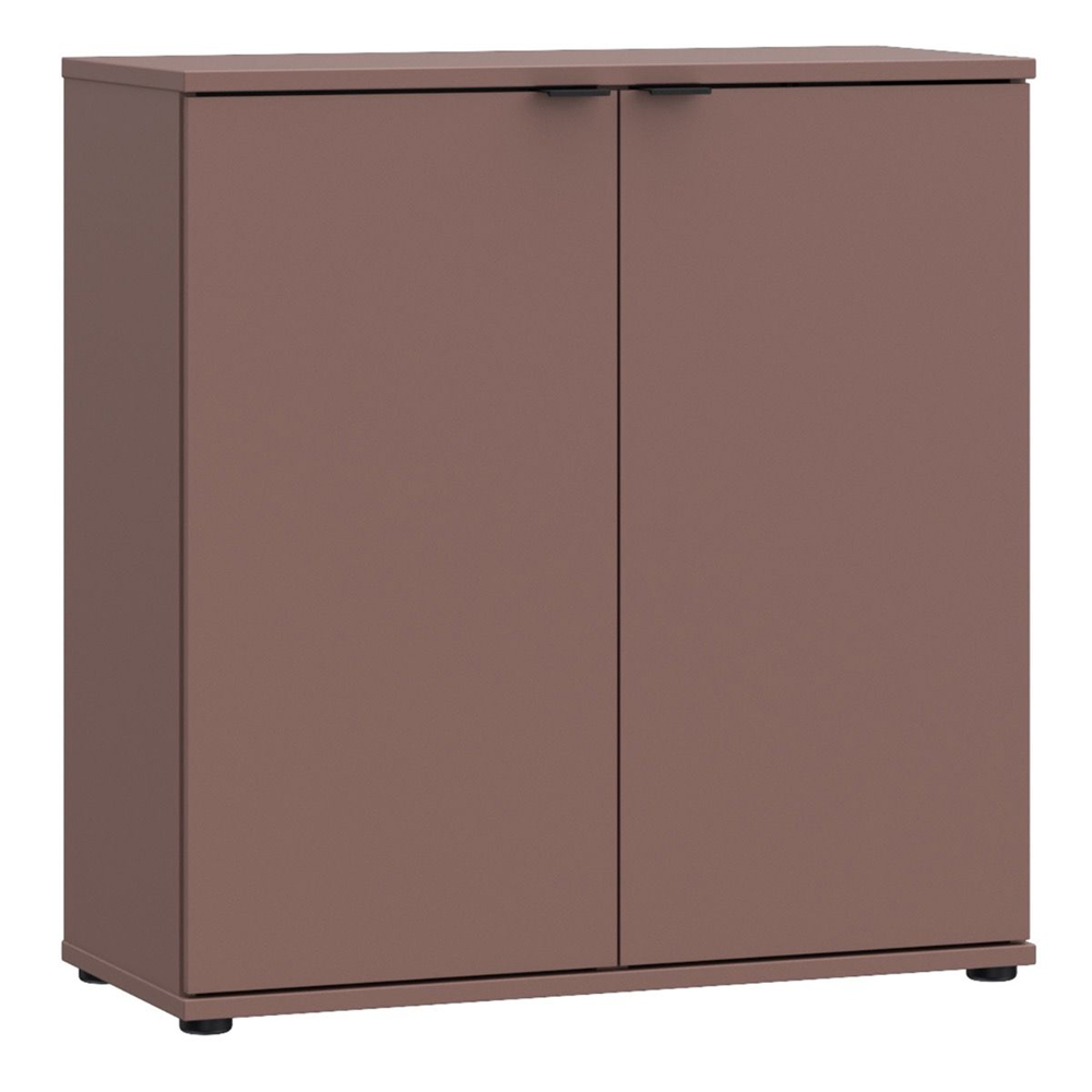 Gelion Wooden Storage Cabinet with 2 Doors in Terracotta