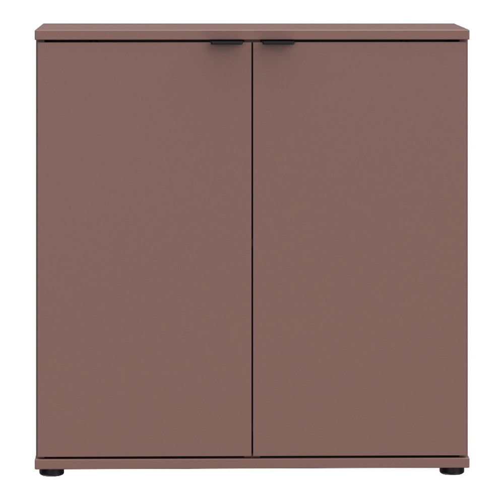 Gelion Wooden Storage Cabinet with 2 Doors in Terracotta