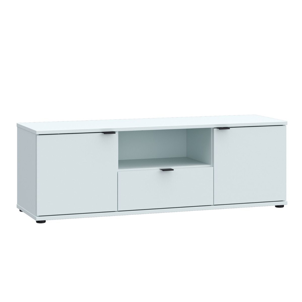 Gelion Wooden TV Stand with 2 Doors 1 Drawer in Light Grey