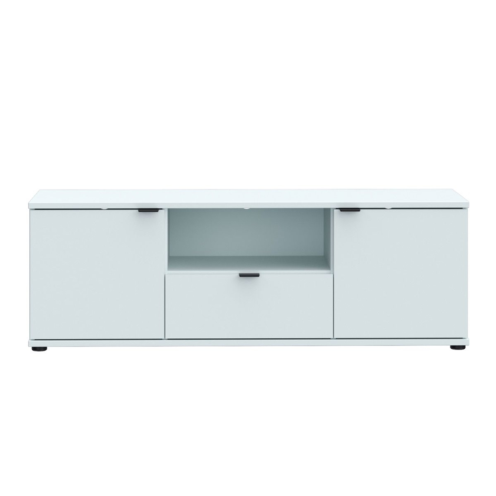 Gelion Wooden TV Stand with 2 Doors 1 Drawer in Light Grey