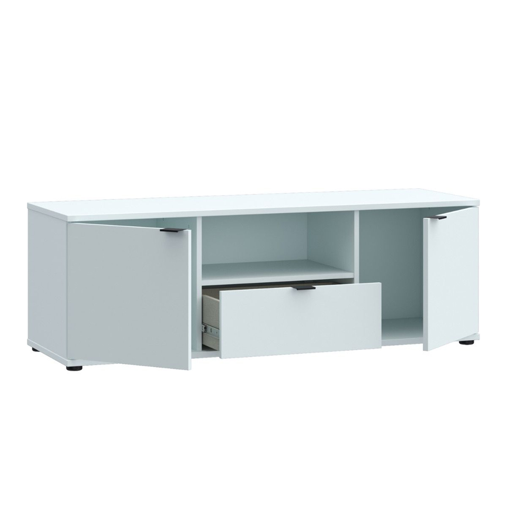 Gelion Wooden TV Stand with 2 Doors 1 Drawer in Light Grey