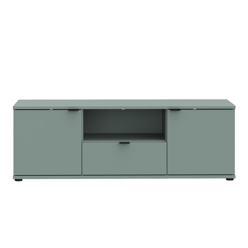 Gelion Wooden TV Stand with 2 Doors 1 Drawer in Sage Green