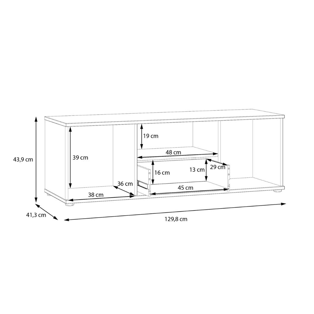 Gelion Wooden TV Stand with 2 Doors 1 Drawer in Sage Green