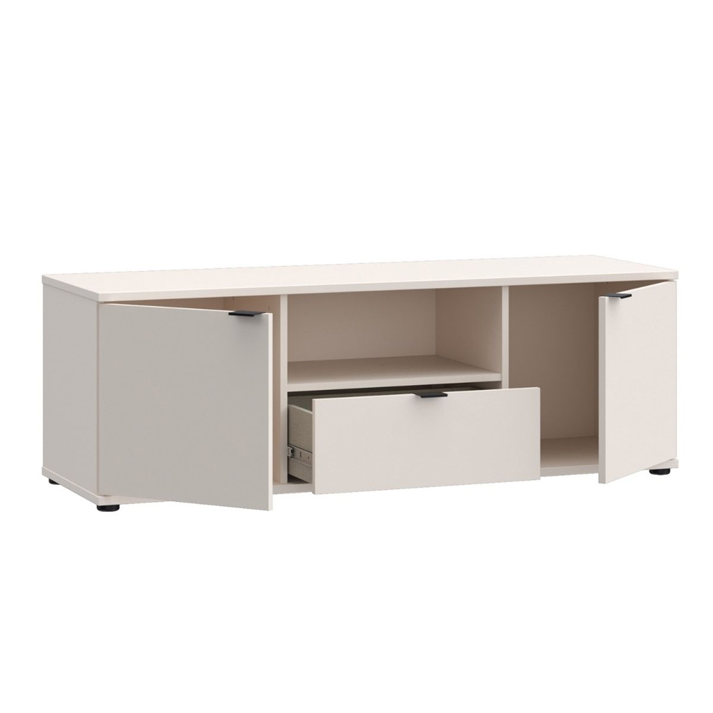 Gelion Wooden TV Stand with 2 Doors 1 Drawer in Sand