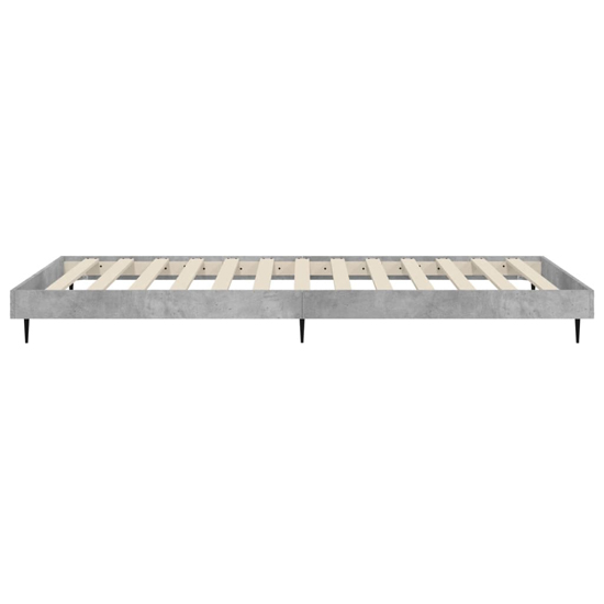 Gemma Wooden Single Bed In Concrete Effect With Black Legs