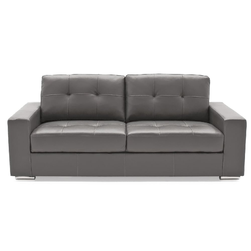 Read more about Gemonian leather 3 seater sofa in grey