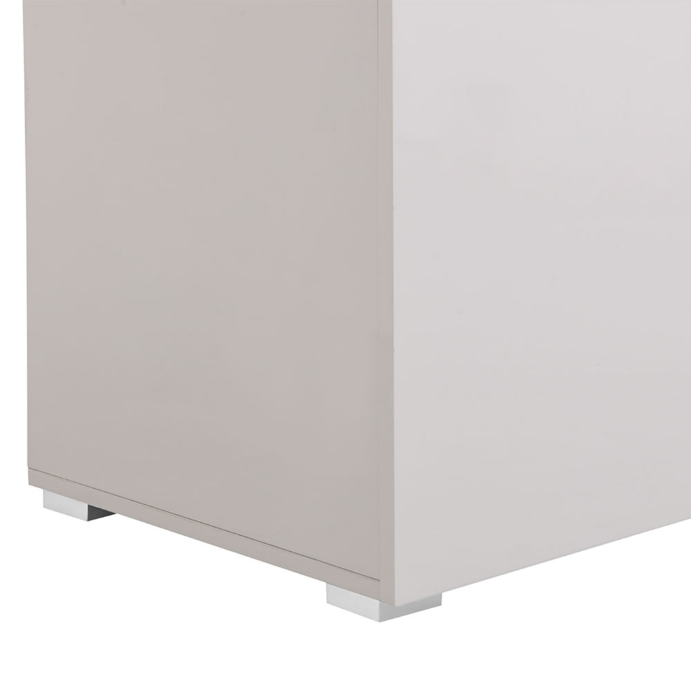 Genie Wide High Gloss Sideboard with 2 Doors 3 Drawers in Cashmere and LED