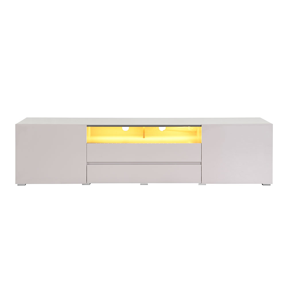 Genie Wide High Gloss TV Stand in Cashmere with LED