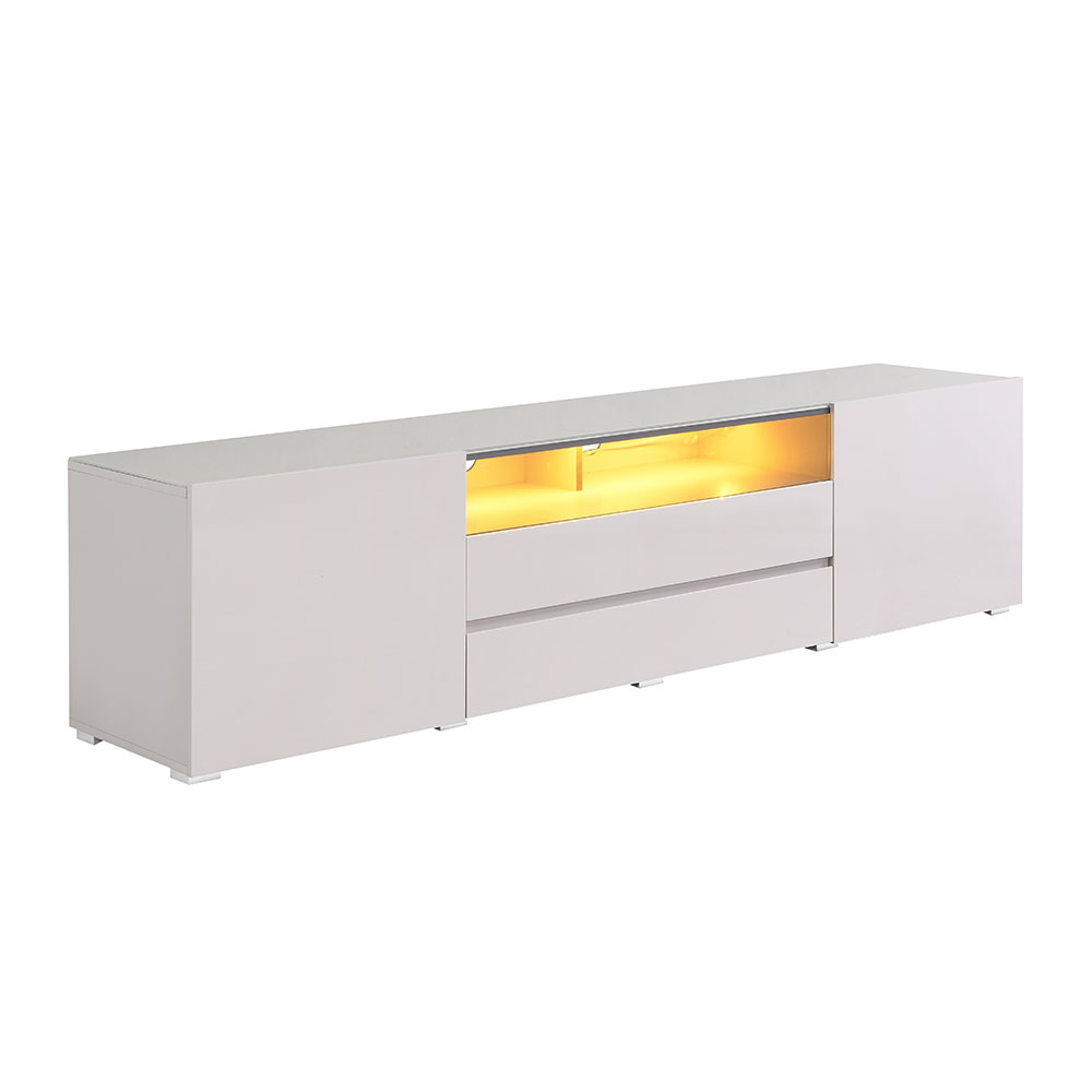 Genie Wide High Gloss TV Stand in Cashmere with LED