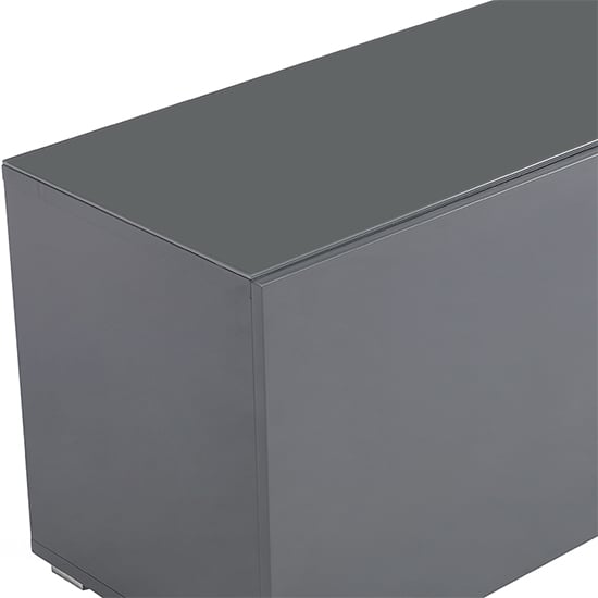 Genie Wide High Gloss TV Stand In Grey With LED Lighting_12