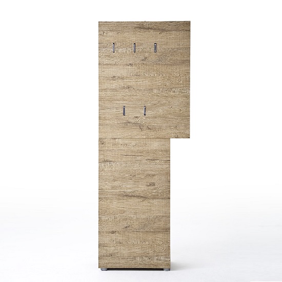 Genie Stylish Coat Rack In Natural Oak With 5 Hooks_2