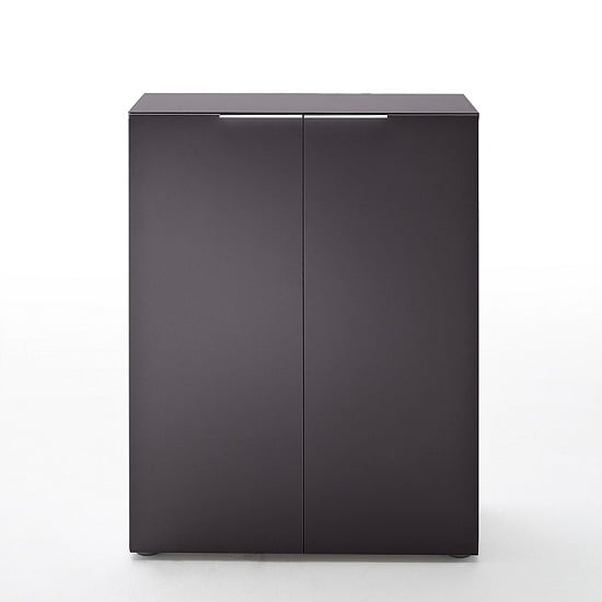 Read more about Genie modern shoe cabinet in matt anthracite with 2 doors