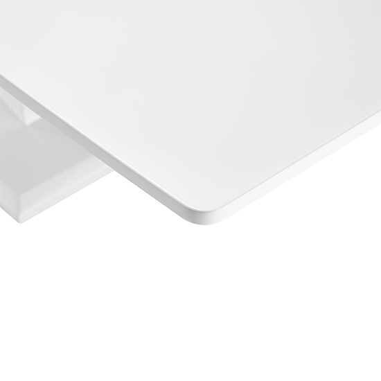 Genisimo Large High Gloss Extending Dining Table In White