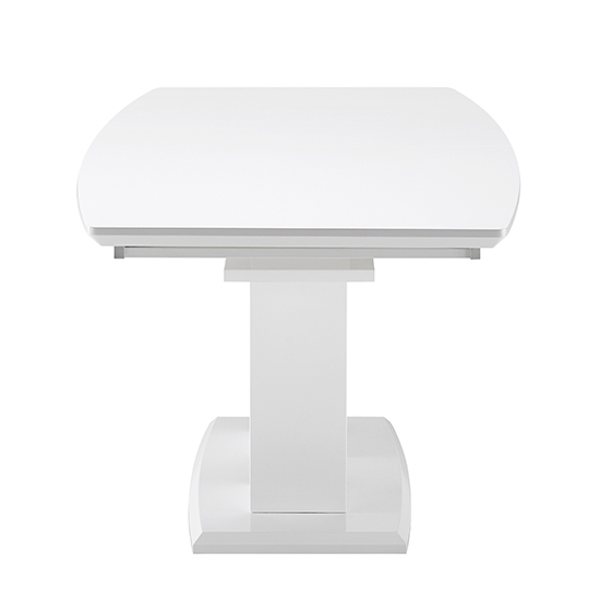 Genisimo Large High Gloss Extending Dining Table In White