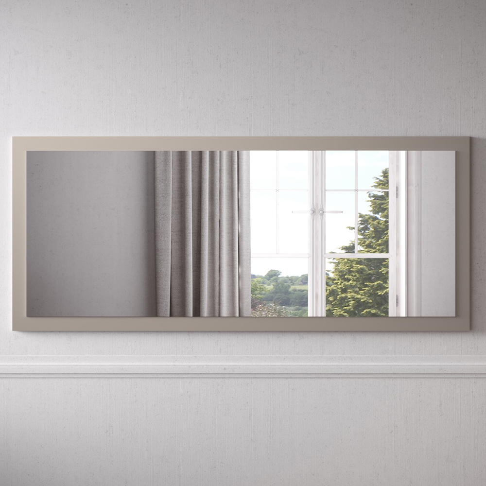 Read more about Genoa bedroom wall mirror in cashmere wooden frame