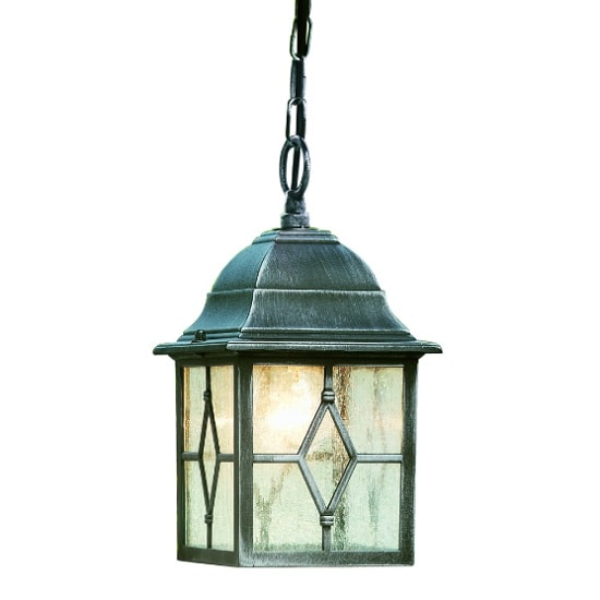 Genoa Outdoor Porch Light In Black And Silver