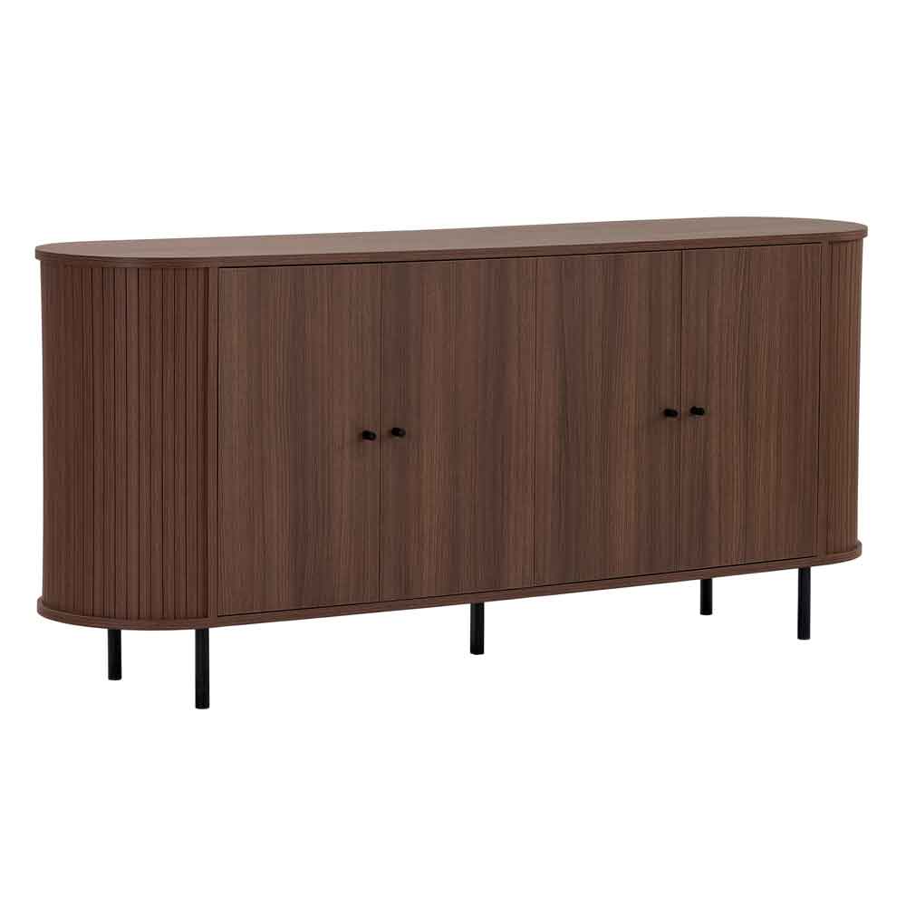 Gentle Wooden Sideboard with 4 Doors in Milano Walnut